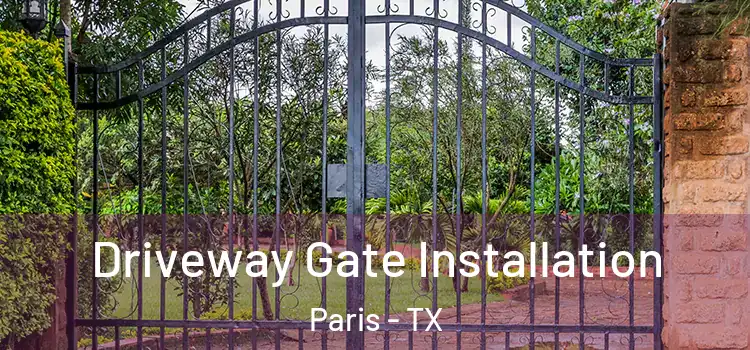Driveway Gate Installation Paris - TX